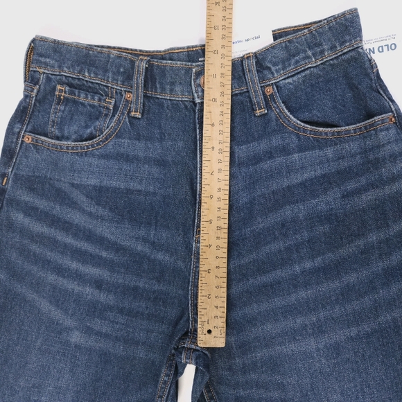 NWT Old Navy Girls Blue Denim Jeans High Rise Slouchy Straight 16 - Picture 6 of 11